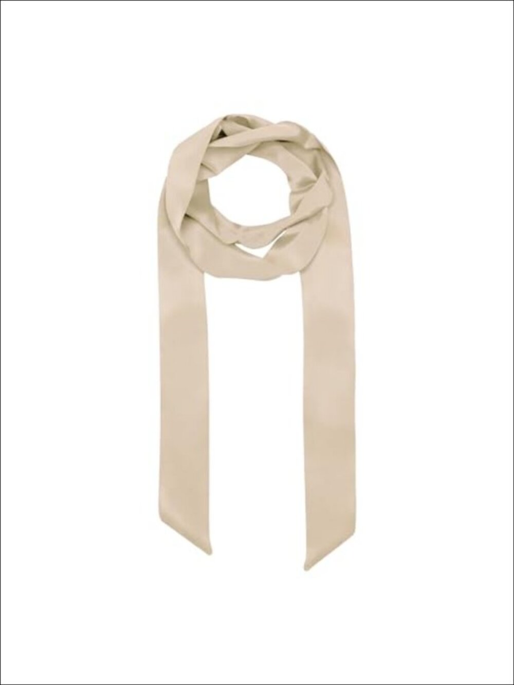 Polyester Satin Skinny Scarf Long Narrow Neckerchief for Women